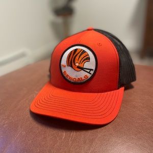 Cincinnati Bengals custom made with vintage patch sewn on trucker hat